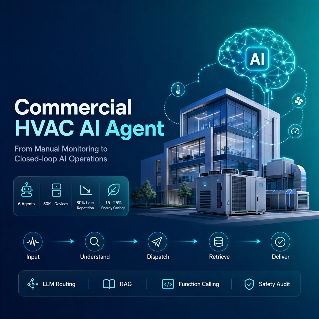 小T管家 AI 智能体楼宇运维中枢概念视觉